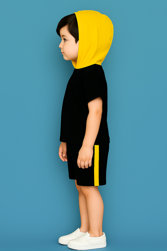 Stylish Kids Clothing Set | I Love Mom & Dad Printed Hoodie T-Shirt with Shorts