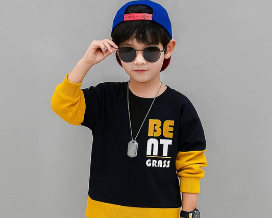 Stylish Kids Clothing Set for Boys | Bentgrass Printed Sweatshirt & Cargo Jogger Pants