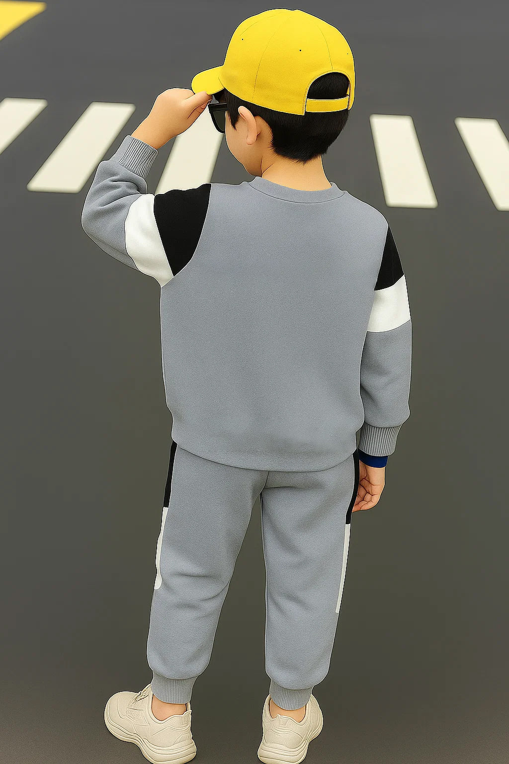 Trendy Kids Clothing Set Stylish KING Printed Cotton Tracksuit for Boys