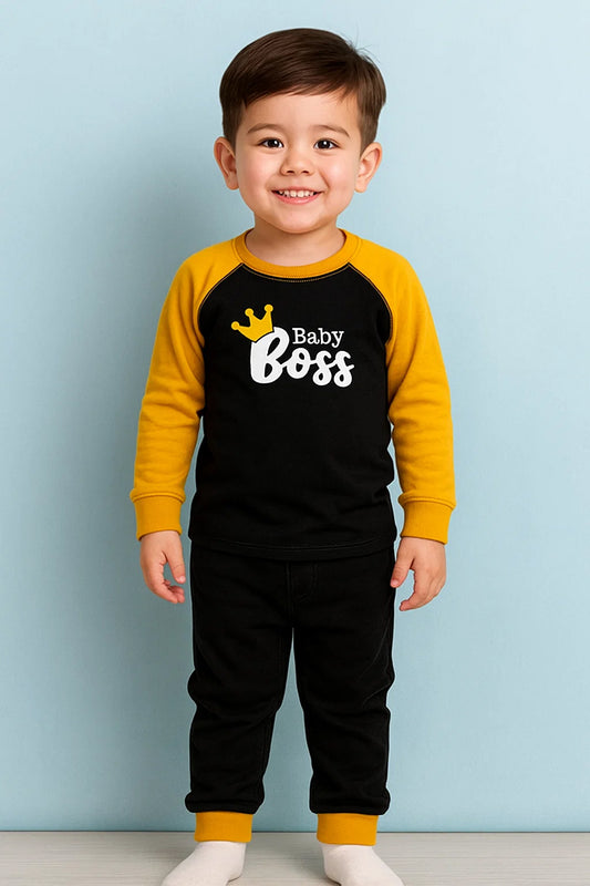 Baby Boss Boys Sweatshirt & Pyjama Winter Set