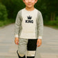 Trendy Kids Clothing Set for Boys Comfortable Cotton Tracksuit KING
