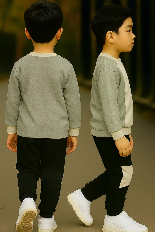 Trendy Kids Clothing Set for Boys Comfortable Cotton Tracksuit KING