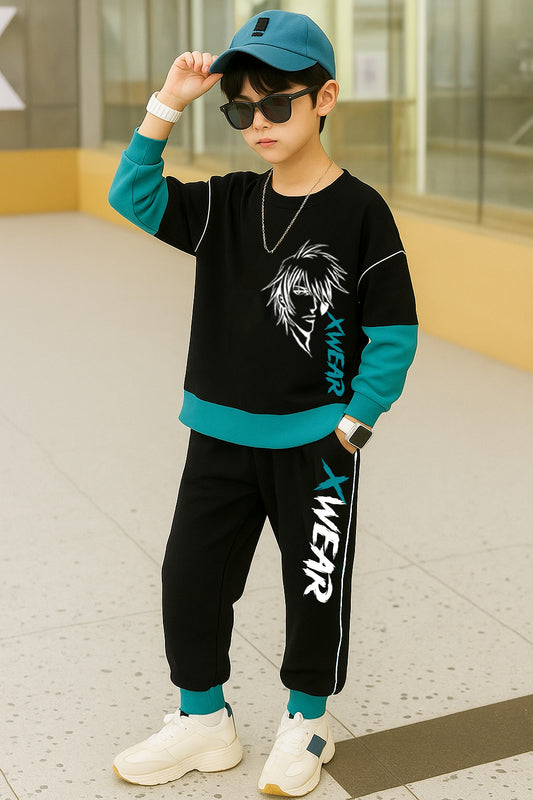 Trendy Kids Clothing Set for Boys | Stylish Cotton Tracksuit with XWEAR Print
