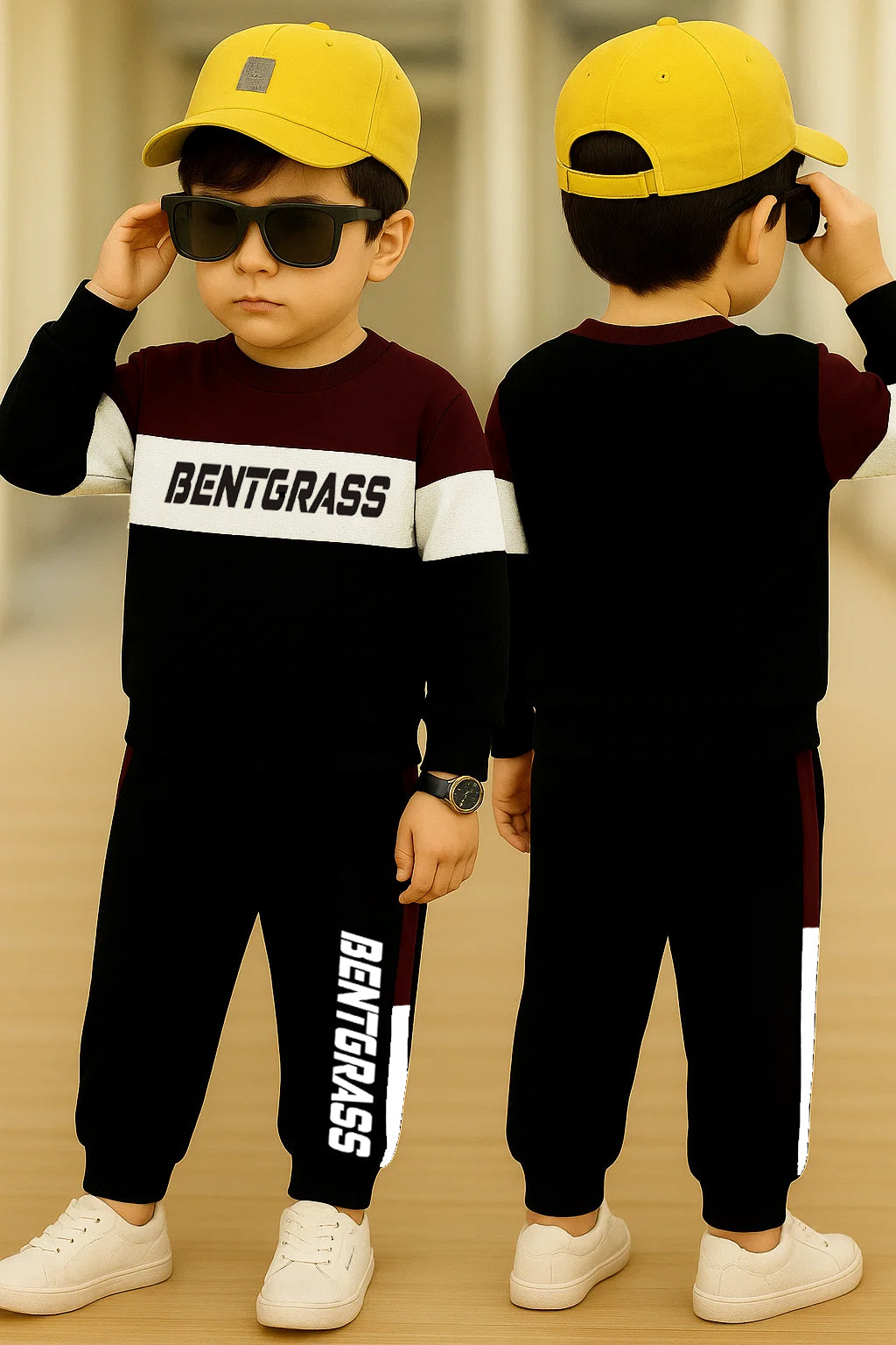 Trendy Kids Clothing Set BENTGRASS Printed Cotton Tracksuit for Boys