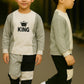 Trendy Kids Clothing Set for Boys Comfortable Cotton Tracksuit KING