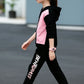 Stylish Girls Hoodie & Jogger Set Black & Pink
